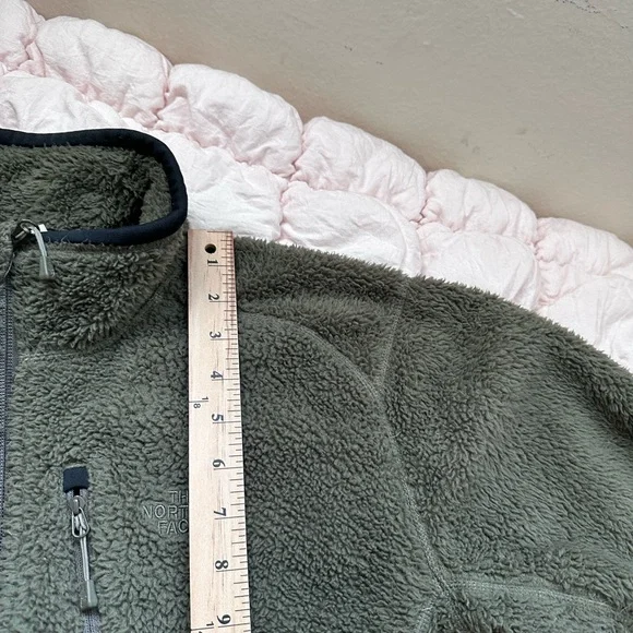 The North Face Olive Green Teddy Fleece Jacket Men’s L - Picture 5 of 6